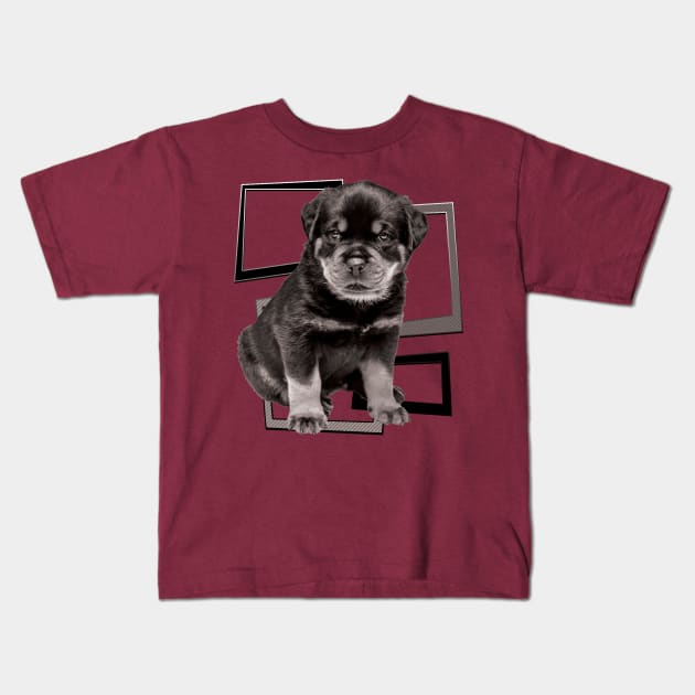 Rottweiler the boss dog Kids T-Shirt by TeeText